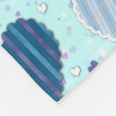 Blauer Himmel Fleece Blanket, mittel (Ecke)