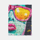 blauer Himmel Fleecedecke (Vorderseite)