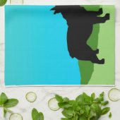 Blauer Himmel-französische Bulldogge Handtuch (Gefaltet)