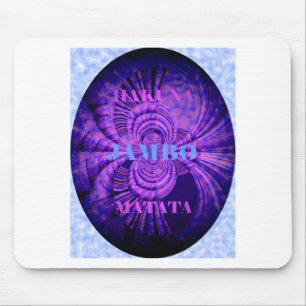 Blauer Himmel Hakuna Matata Kenia Giraffe Gewebte Mousepad