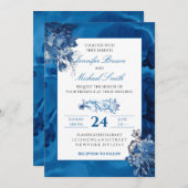 Blauer Himmel Hochzeitsfeier Einladung (Vorne/Hinten)