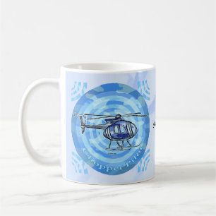 Blauer Himmel Hubschrauber Tasse