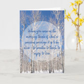 Blauer Himmel im Schnee im Foto Karte (Gelbe Blume)