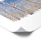 Blauer Himmel im Schnee im Foto Poster (Ecke)