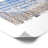 Blauer Himmel im Schnee im Foto Poster (Ecke)