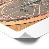 Blauer Himmel im Vatikan Vintage Travel Poster (Ecke)