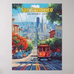Blauer Himmel in San Francisco Kalifornien USA Poster