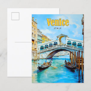 Blauer Himmel in Venedig Italien Vintage Reise Postkarte