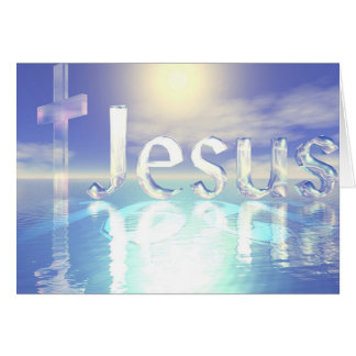 Blauer Himmel Jesuss mit Glaskreuz