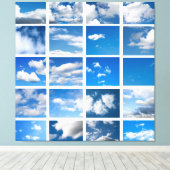 Blauer Himmel Leinwanddruck (Insitu (Holzboden))
