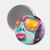 blauer Himmel Magnet (Vorderseite/Rückseite)