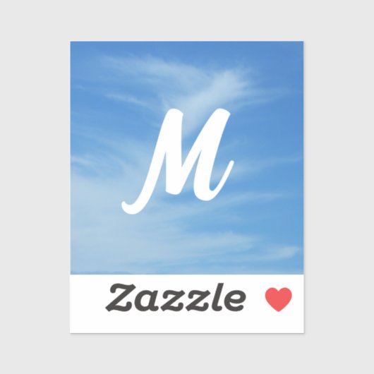 Blauer Himmel mit Abstrakten Wolken-Foto Aufkleber (Blatt)