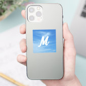 Blauer Himmel mit Abstrakten Wolken-Foto Aufkleber (Telefon)