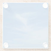 Blauer Himmel mit Abstrakten Wolken-Foto Glasuntersetzer (Rückseite)
