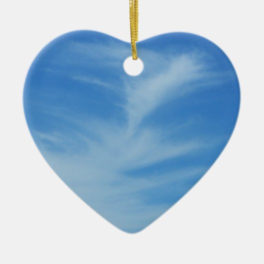 Blauer Himmel mit Abstrakten Wolken-Foto Keramikornament (Vorne)