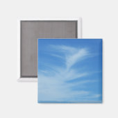 Blauer Himmel mit Abstrakten Wolken-Foto Magnet (Vorderseite/Rückseite)
