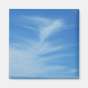 Blauer Himmel mit Abstrakten Wolken-Foto Magnet