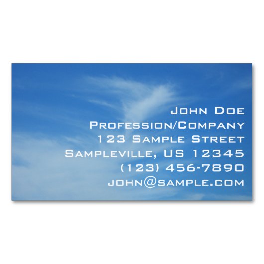 Blauer Himmel mit Abstrakten Wolken-Foto Magnetische Visitenkarte (Vorderseite)