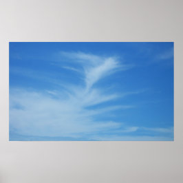 Blauer Himmel mit Abstrakten Wolken-Foto Poster