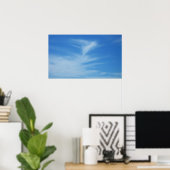 Blauer Himmel mit Abstrakten Wolken-Foto Poster (Heimbüro)