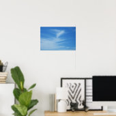 Blauer Himmel mit Abstrakten Wolken-Foto Poster (Heimbüro)