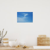 Blauer Himmel mit Abstrakten Wolken-Foto Poster (Küche)