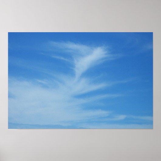 Blauer Himmel mit Abstrakten Wolken-Foto Poster (Vorne)