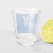 Blauer Himmel mit Abstrakten Wolken-Foto Schnapsglas (Rückseite)