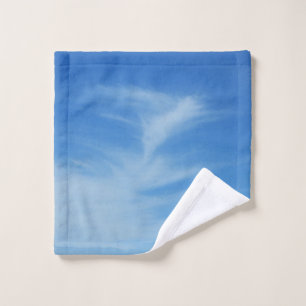 Blauer Himmel mit Abstrakten Wolken-Foto Waschlappen