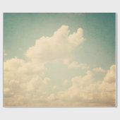 Blauer Himmel mit etwas weißem Puffsack, wolkig, V Geschenkpapier (Flach)