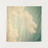 Blauer Himmel mit etwas weißem Puffsack, wolkig, V Wandteppich (Vorderseite (Horizontal))