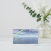 Blauer Himmel mit Regenbogen Visitenkarte (Stehend Vorderseite)