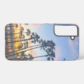 Blauer Himmel mit rosa Wolken Ozean Kalifornien Samsung Galaxy Hülle (Rückseite (Horizontal))