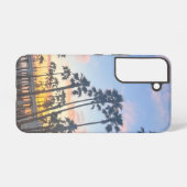 Blauer Himmel mit rosa Wolken Ozean Kalifornien Samsung Galaxy Hülle (Rückseite (Horizontal))