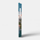 blauer Himmel mit roten und dunklen Wolken, die au Case-Mate iPhone Hülle (Rückseite / Links)