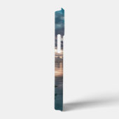 blauer Himmel mit roten und dunklen Wolken, die au Case-Mate iPhone Hülle (Rückseite / Rechts)