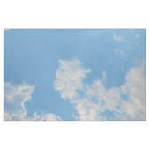 Blauer Himmel mit Sonne und Wolken Foto Stoff (Fat Quarter (45,7 x 55,9 cm))