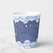 Blauer Himmel mit Stars - Pappbecher (Rückseite)