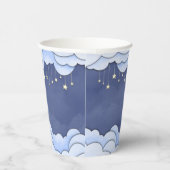 Blauer Himmel mit Stars - Pappbecher (Rechts)