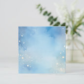 Blauer Himmel mit Sternen Einladung (Stehend Vorderseite)