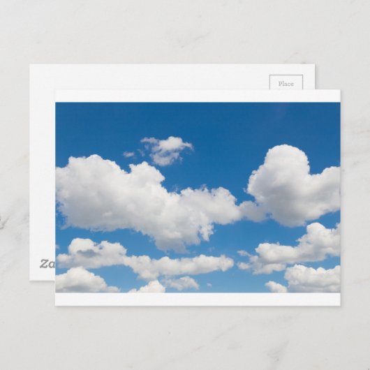 Blauer Himmel mit weißen Wolken Postkarte (Vorne/Hinten)