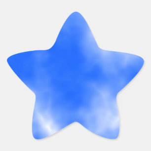 Blauer Himmel mit weißen Wolken. Stern-Aufkleber