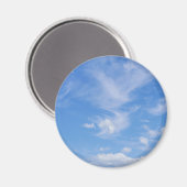 Blauer Himmel mit wispy Wolken Magnet (Vorderseite/Rückseite)