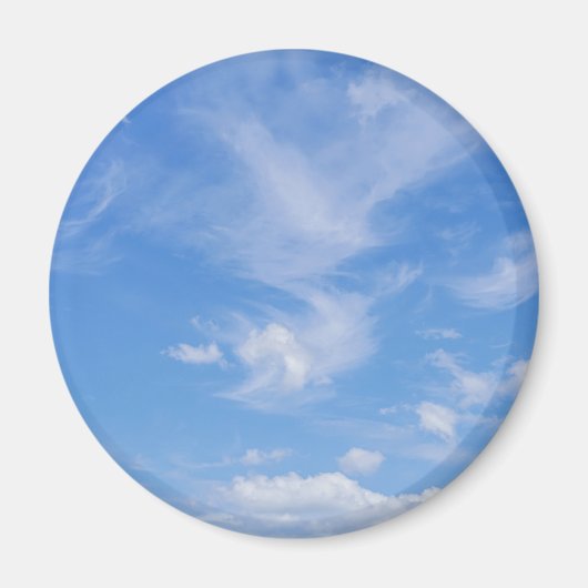 Blauer Himmel mit wispy Wolken Magnet (Vorne)