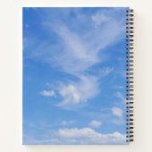 Blauer Himmel mit wispy Wolken Notizblock (Rückseite)