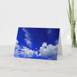 Blauer Himmel mit Wolken Dankeskarte