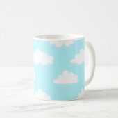 Blauer Himmel mit Wolken Druck Kaffeetasse Becher (VorderseiteRechts)