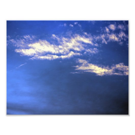Blauer Himmel mit Wolken Fotodruck (Vorne)