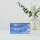 Blauer Himmel mit Wolken für Hintergrund Visitenkarte (Stehend Vorderseite)