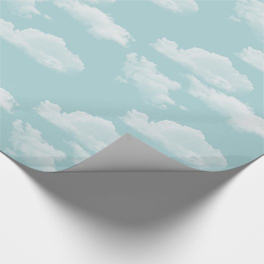 Blauer Himmel mit Wolken Geschenkpapier (Ecke)